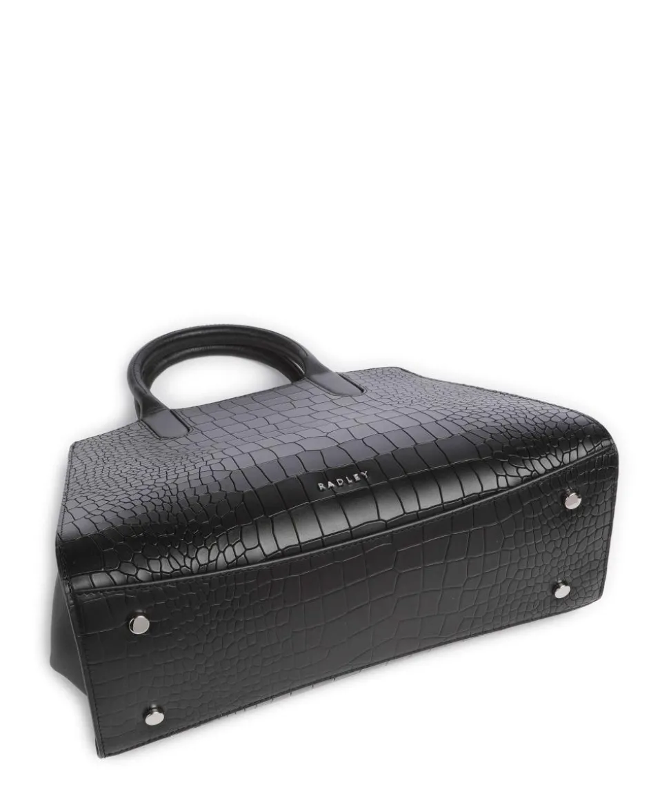 Glasshouse Handtasche geprägtes Rindsleder schwarz