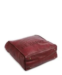 Glücksbrücke 2 Shopper genarbtes Rindsleder wein