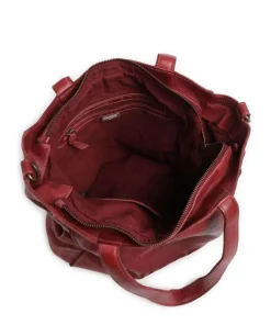 Glücksbrücke 2 Shopper genarbtes Rindsleder wein