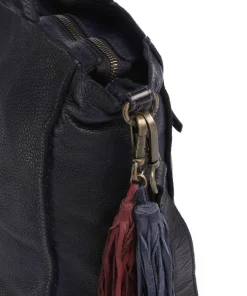 Glücksbrücke 2 Shopper genarbtes Rindsleder navy