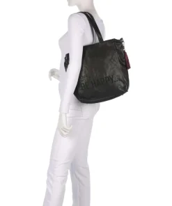 Glücksbrücke 2 Shopper genarbtes Rindsleder khaki