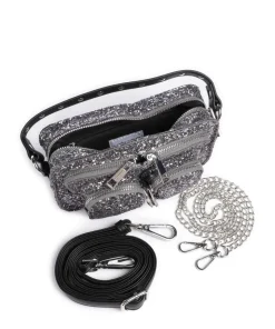 Glitter Helena Umhängetasche recyceltes Polyester silber