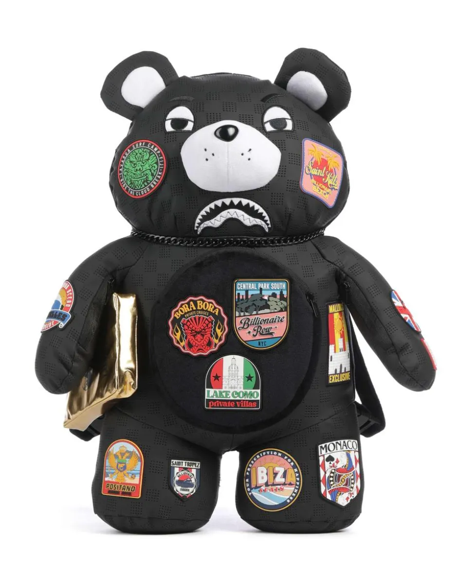 Global Mogul Billionaire Teddy Bear Rucksack Kunststoff schwarz