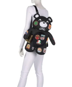 Global Mogul Billionaire Teddy Bear Rucksack Kunststoff schwarz