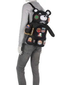 Global Mogul Billionaire Teddy Bear Rucksack Kunststoff schwarz