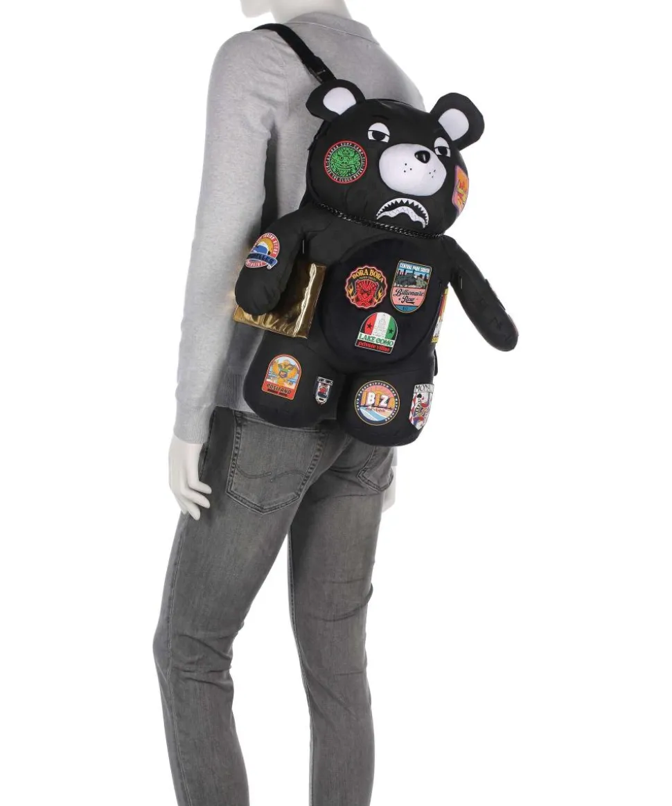 Global Mogul Billionaire Teddy Bear Rucksack Kunststoff schwarz