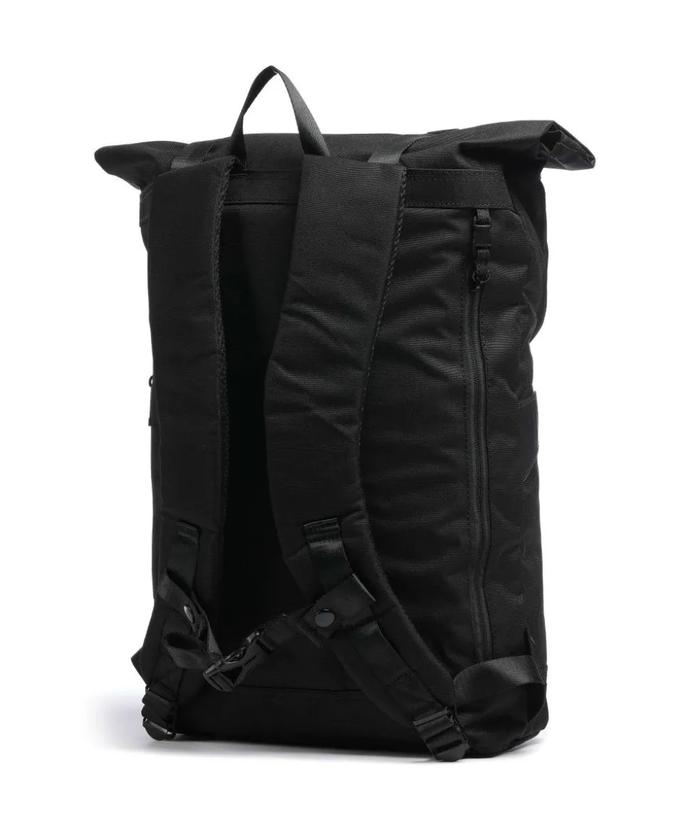 Glossy Blocking Christopher Rolltop Rucksack 15″ Nylon schwarz