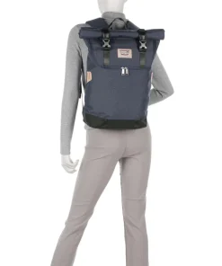 Glossy Blocking Christopher Rolltop Rucksack 15″ Nylon schwarz