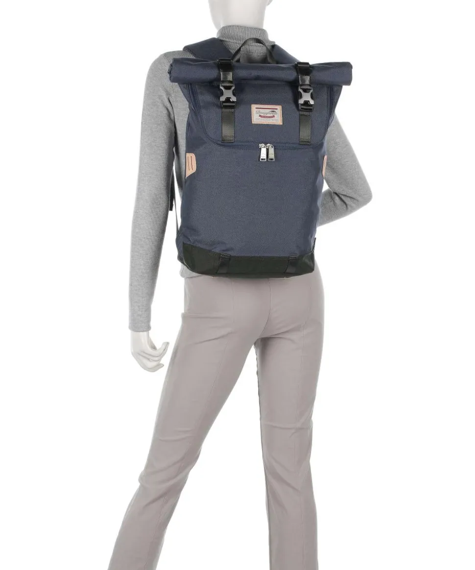 Glossy Blocking Christopher Rolltop Rucksack 15″ Nylon schwarz