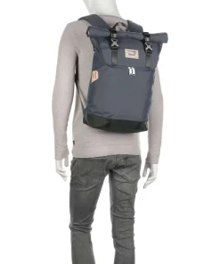 Glossy Blocking Christopher Rolltop Rucksack 15″ Nylon schwarz