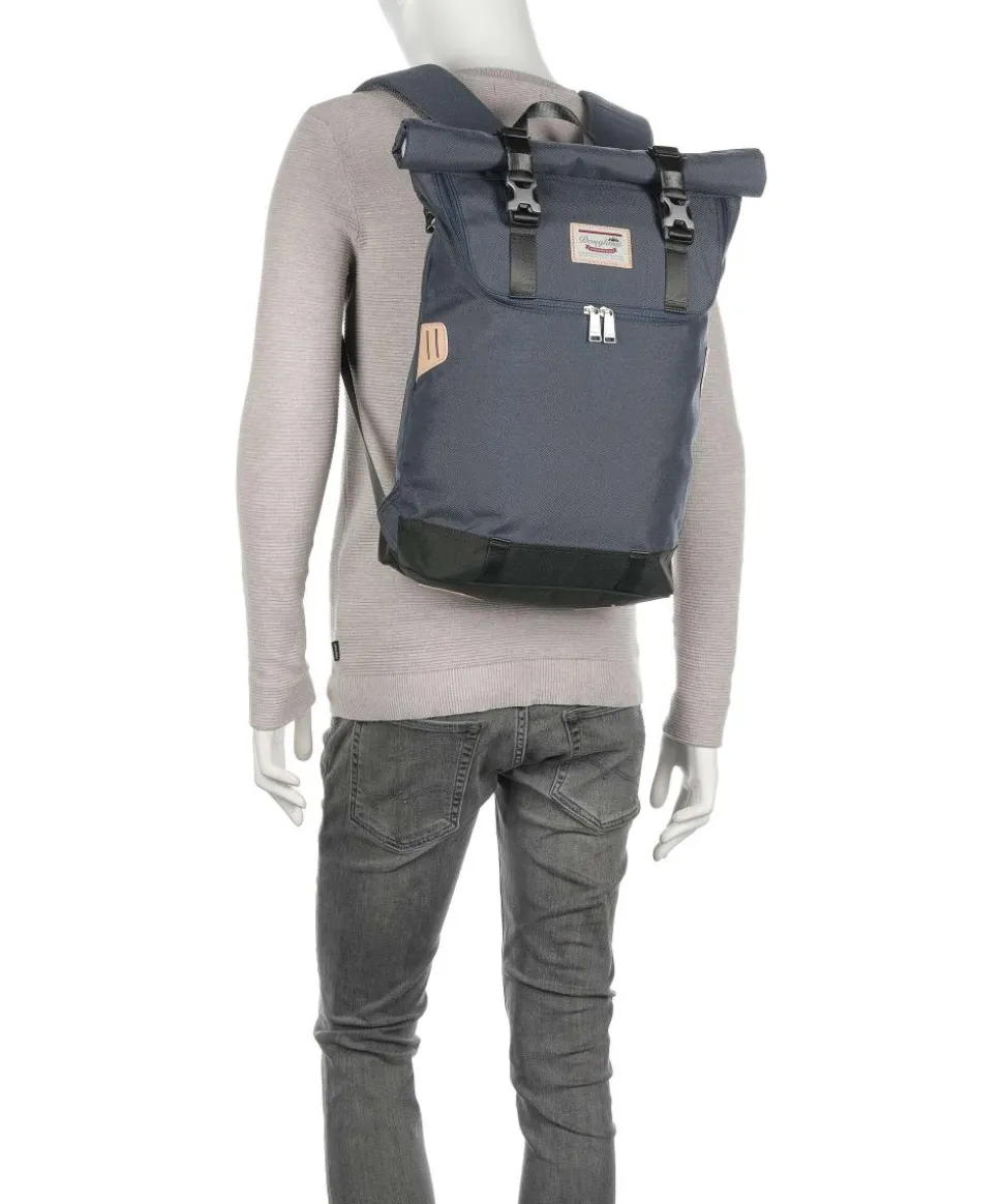 Glossy Blocking Christopher Rolltop Rucksack 15″ Nylon schwarz