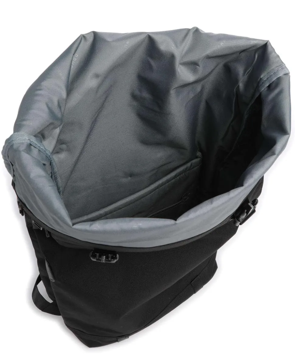 Glossy Blocking Christopher Rolltop Rucksack 15″ Nylon schwarz