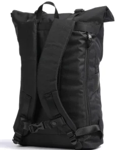 Glossy Blocking Christopher Rolltop Rucksack 15″ Nylon schwarz
