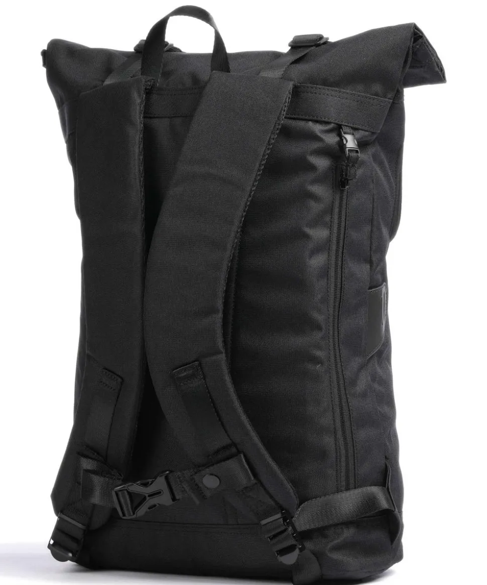 Glossy Blocking Christopher Rolltop Rucksack 15″ Nylon schwarz