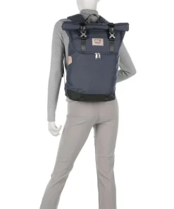 Glossy Blocking Christopher Rolltop Rucksack 15″ Nylon schwarz