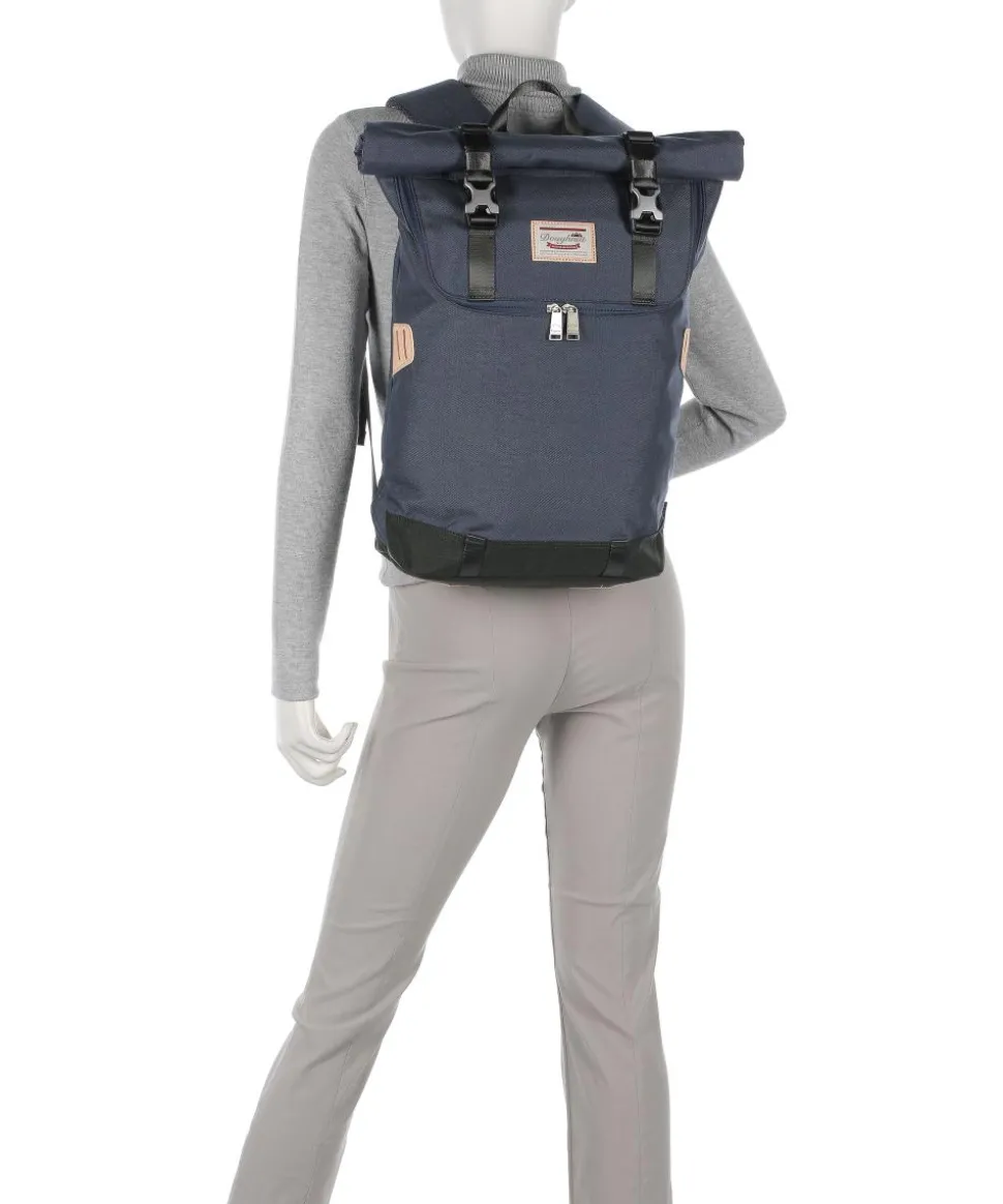 Glossy Blocking Christopher Rolltop Rucksack 15″ Nylon schwarz