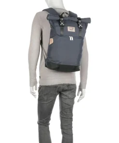 Glossy Blocking Christopher Rolltop Rucksack 15″ Nylon schwarz