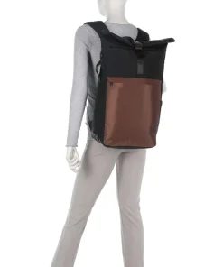 Go Wild Jetpack Rolltop Rucksack 15″ recyceltes Nylon braun/schwarz