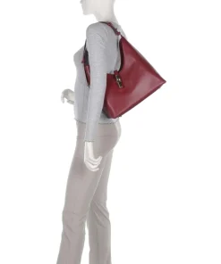 Goccia M Beuteltasche fein genarbtes Kalbsleder dunkelrot