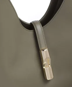 Goccia M Beuteltasche fein genarbtes Kalbsleder olivgrün