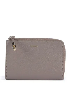 Goccia M Kreditkartenetui genarbtes Leder taupe