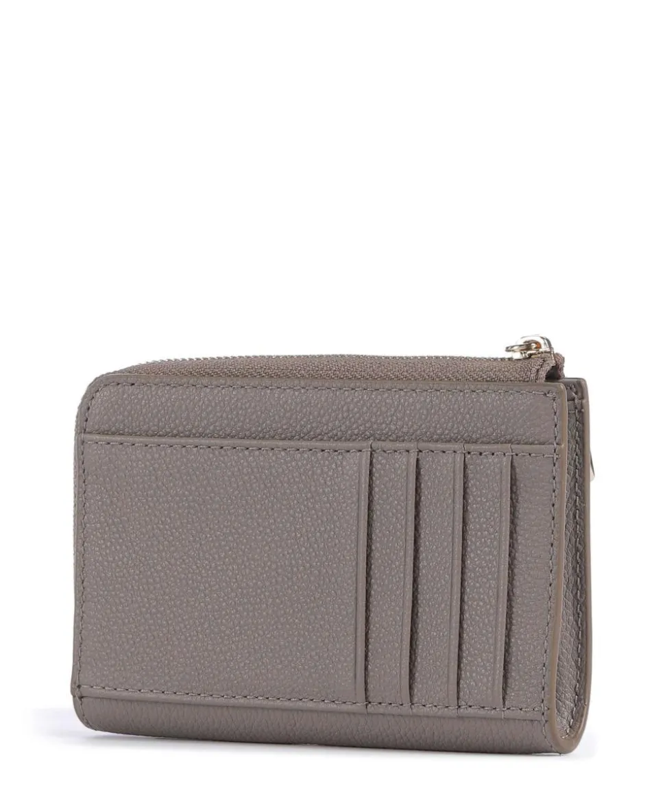 Goccia M Kreditkartenetui genarbtes Leder taupe