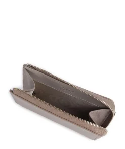 Goccia M Kreditkartenetui genarbtes Leder taupe