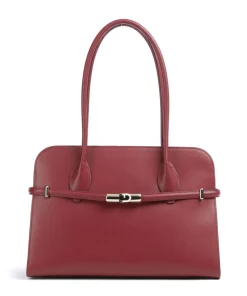 Goccia M Shopper fein genarbtes Kalbsleder dunkelrot