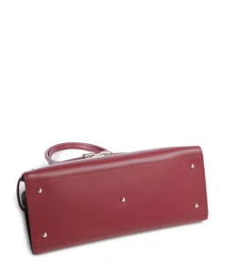 Goccia M Shopper fein genarbtes Kalbsleder dunkelrot