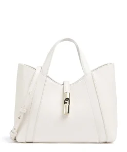 Goccia S Handtasche genarbtes Leder creme