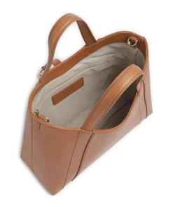 Goccia S Handtasche genarbtes Leder braun