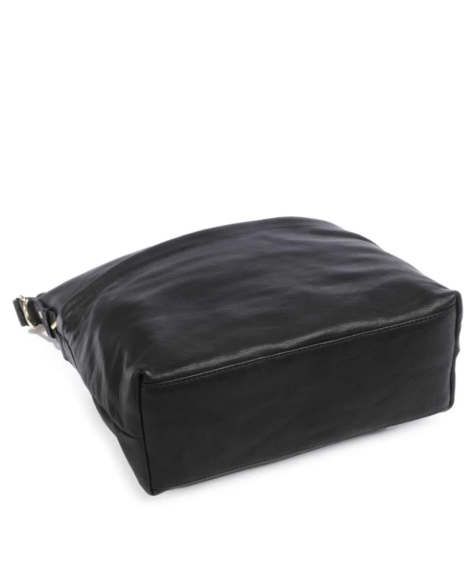 Golden Chic Beuteltasche fein genarbtes Kalbsleder schwarz