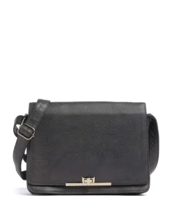 Golden Chic Umhängetasche genarbtes Rindsleder anthrazit