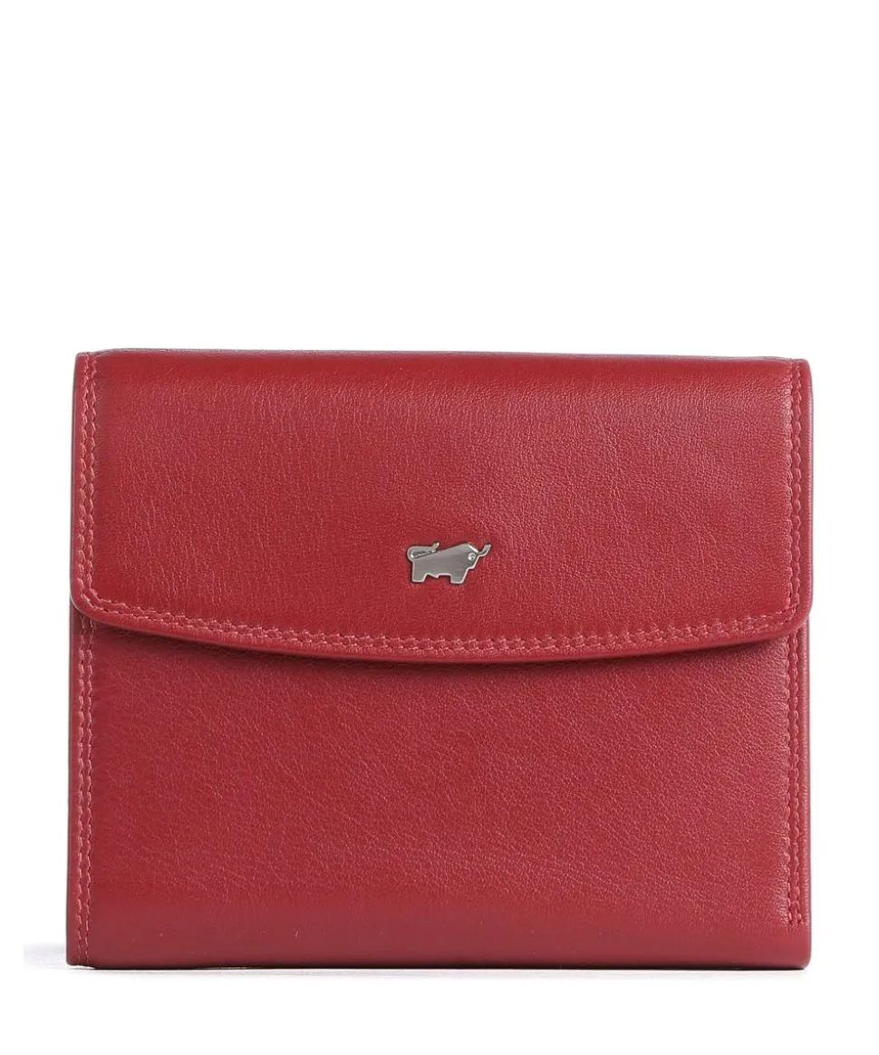 Golf Secure RFID Geldbörse fein genarbtes Rindsleder rot