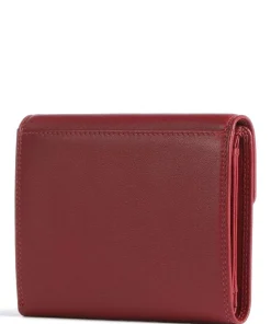 Golf Secure RFID Geldbörse fein genarbtes Rindsleder rot