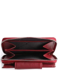 Golf Secure RFID Geldbörse Leder dunkelrot