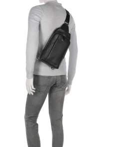 Golf Slingbag fein genarbtes Rindsleder schwarz