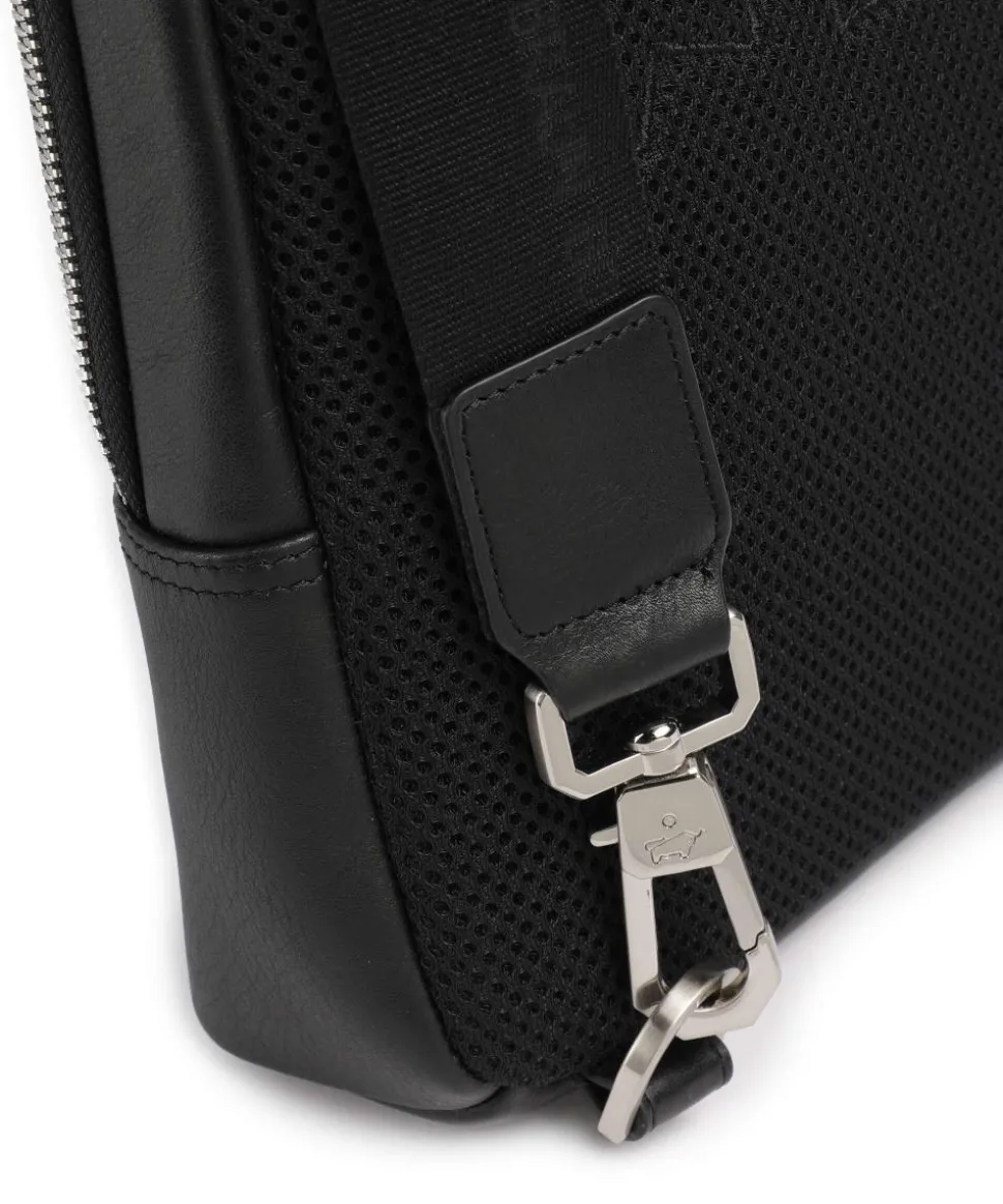 Golf Slingbag fein genarbtes Rindsleder schwarz