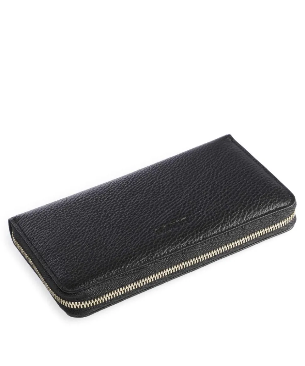 Gondola Geldbörse genarbtes Leder schwarz