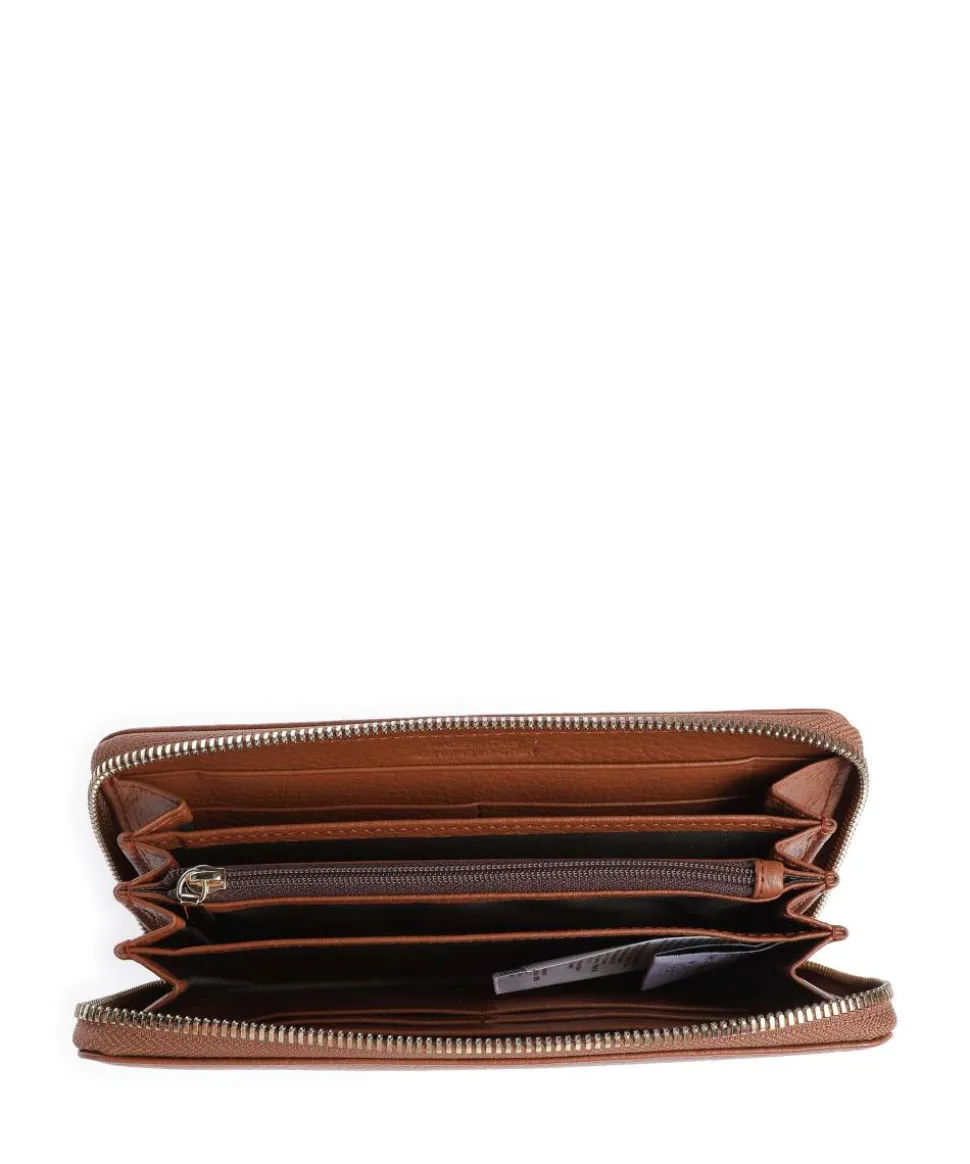 Gondola Geldbörse genarbtes Leder braun