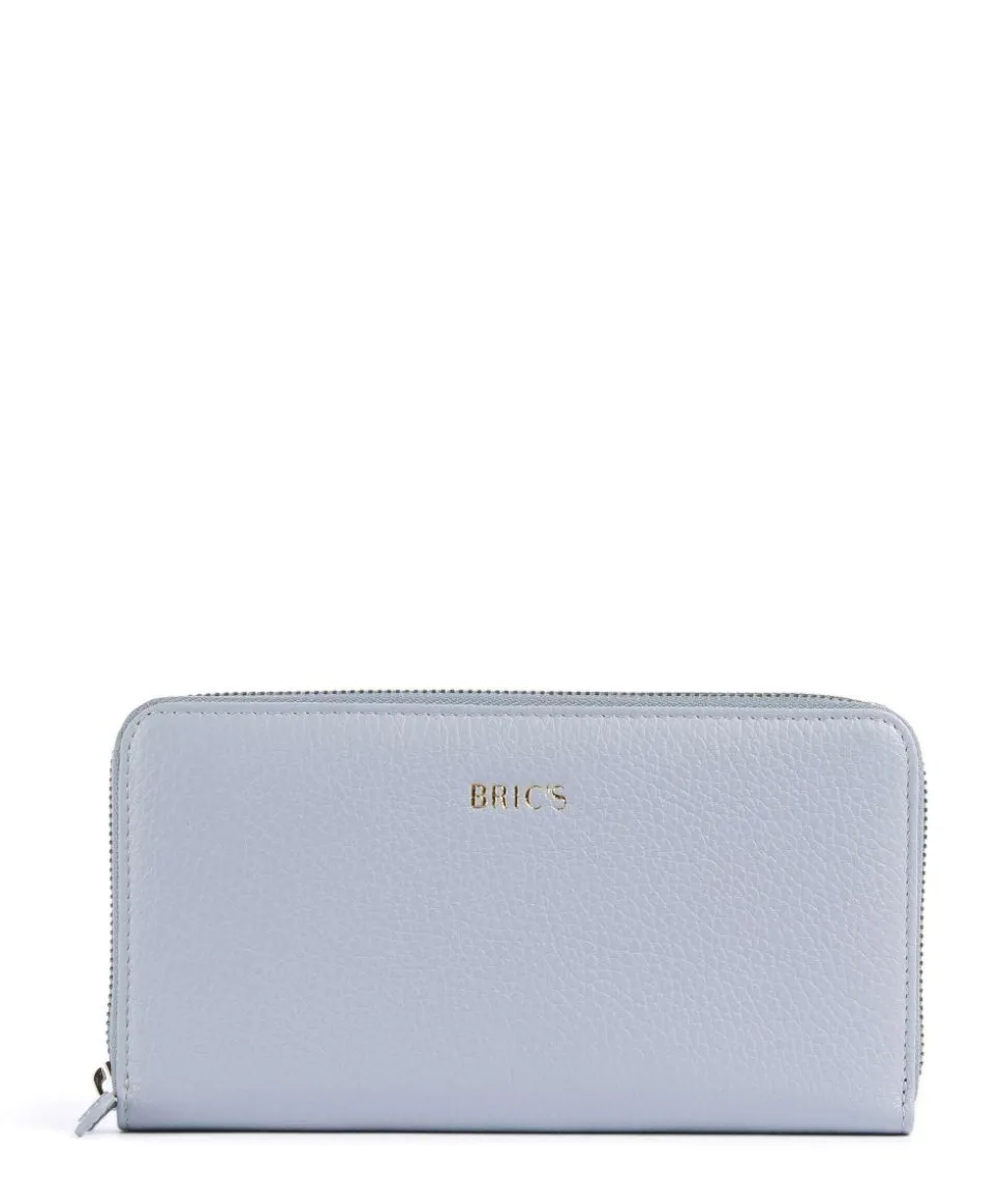 Gondola Geldbörse genarbtes Leder hellblau