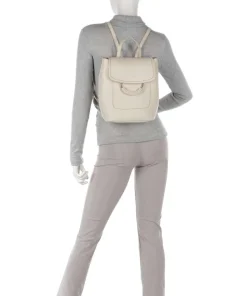 Gondola Tiglio Zaino Rucksack genarbtes Leder beige