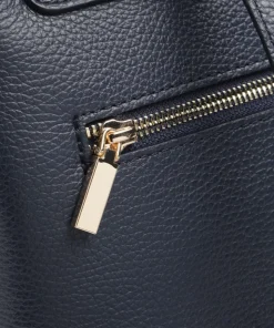 Gondola Tiglio Zaino Rucksack genarbtes Leder dunkelblau