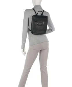 Gondola Tiglio Zaino Rucksack genarbtes Leder schwarz