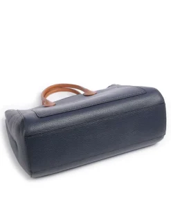 Gondola Tulipano Handtasche genarbtes Leder dunkelblau