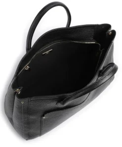Gondola Tulipano Handtasche genarbtes Leder schwarz