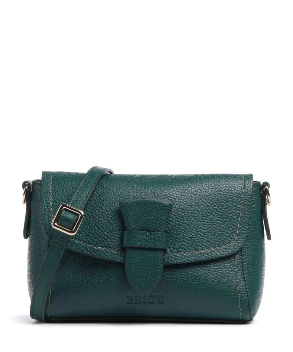 Gondola Umhängetasche genarbtes Leder dunkelgrün