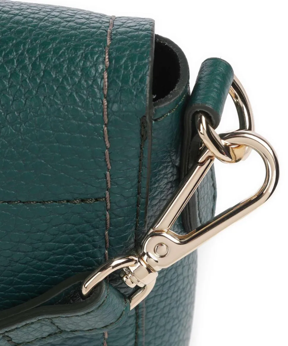 Gondola Umhängetasche genarbtes Leder dunkelgrün