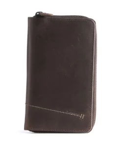 Good Old Friends Goldfish RFID Geldbörse genarbtes Rindsleder dunkelbraun