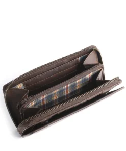 Good Old Friends Goldfish RFID Geldbörse genarbtes Rindsleder dunkelbraun